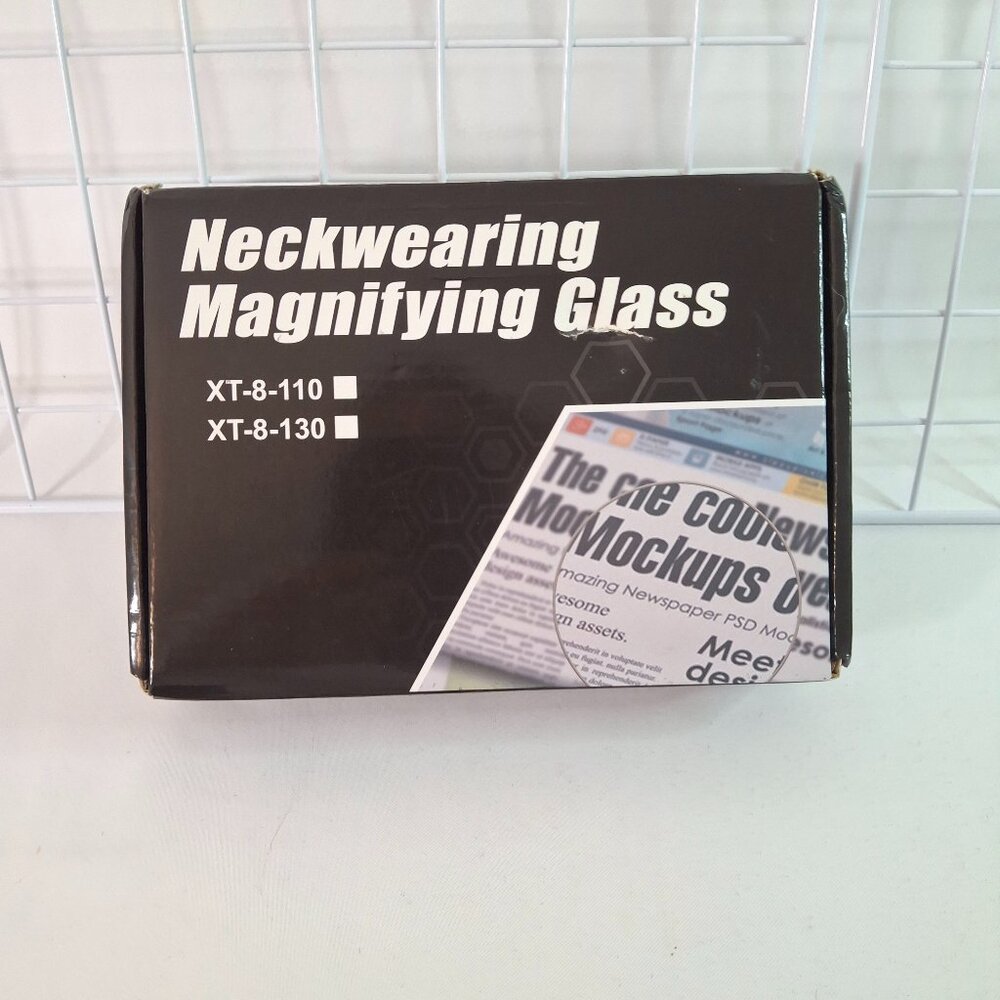 5X Hands Free Magnifying Glass with Flexible Gooseneck Neck-Worn Style